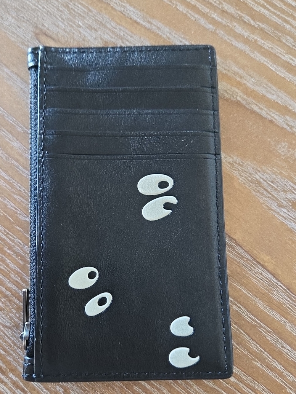 COACH X DISNEY SPOOKY EYES BLACK ZIP CARD CASE